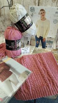 Aran knitting sample